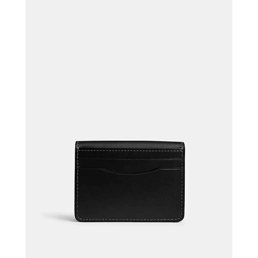 NWT Coach TABBY CARD CASE Cft14 black Leather